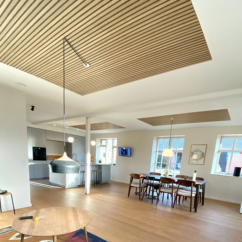 Akupanel Design Træ Akustiske Vægpaneler 3D Model Lydtætte Trælameller til Home Hotel Skole Biograf Hospital Brug