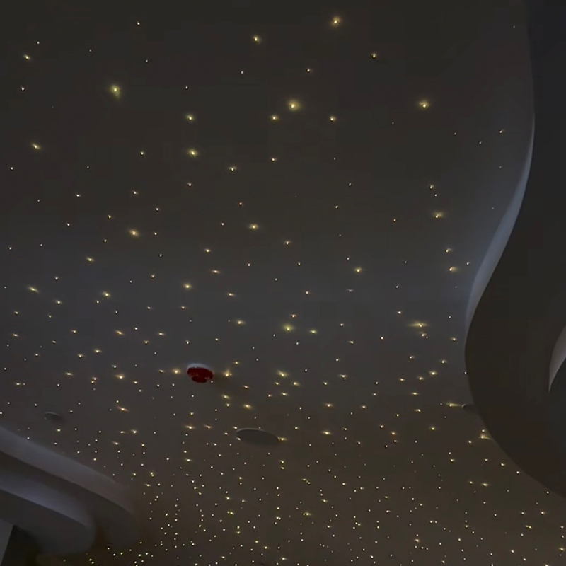 Moderne stil fiberoptisk RGB lysstjerne loftspaneler 7 farve gips til stuen