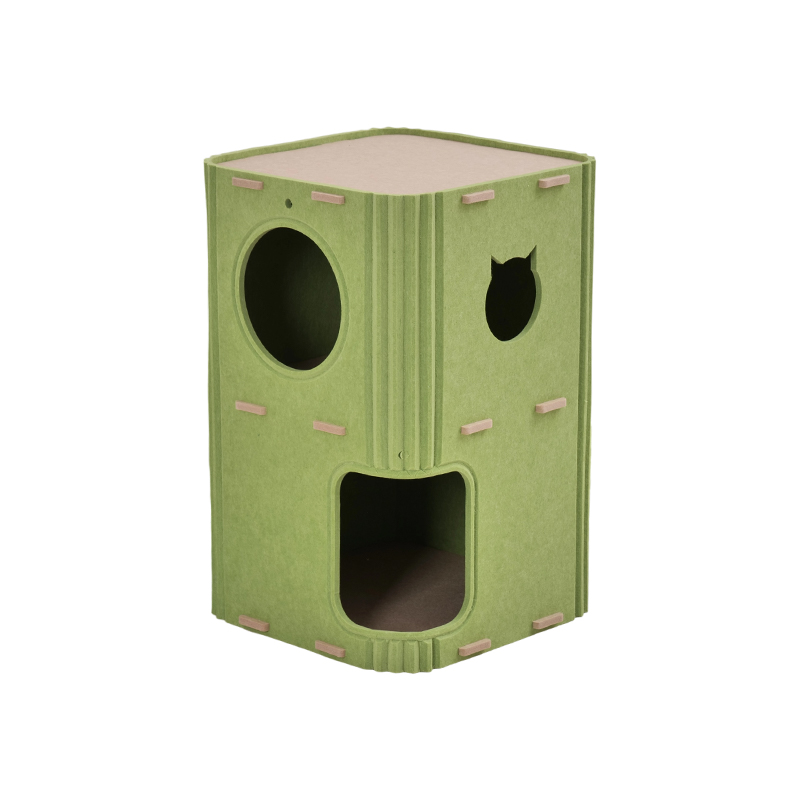 Miljøvenlig akustisk panel-katteseng, moderne design med lydabsorberende støjreducerende funktioner, nem installation, ridse-elskende overflade til katte, ikke-forurenende materialer, hyggeligt kæledyrs-tilflugtssted, ideel til støjfølsomme kattedyr, holdbart katteskjul
