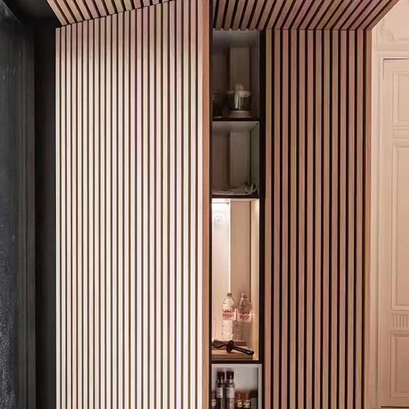 Spesonic trælamelvægpanel til indvendig støjreduktion Akustisk dekorativ 3D lydabsorberende vægpanel Akupanel