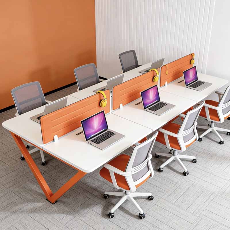 Lydabsorberende støbt skrivebordsskærm